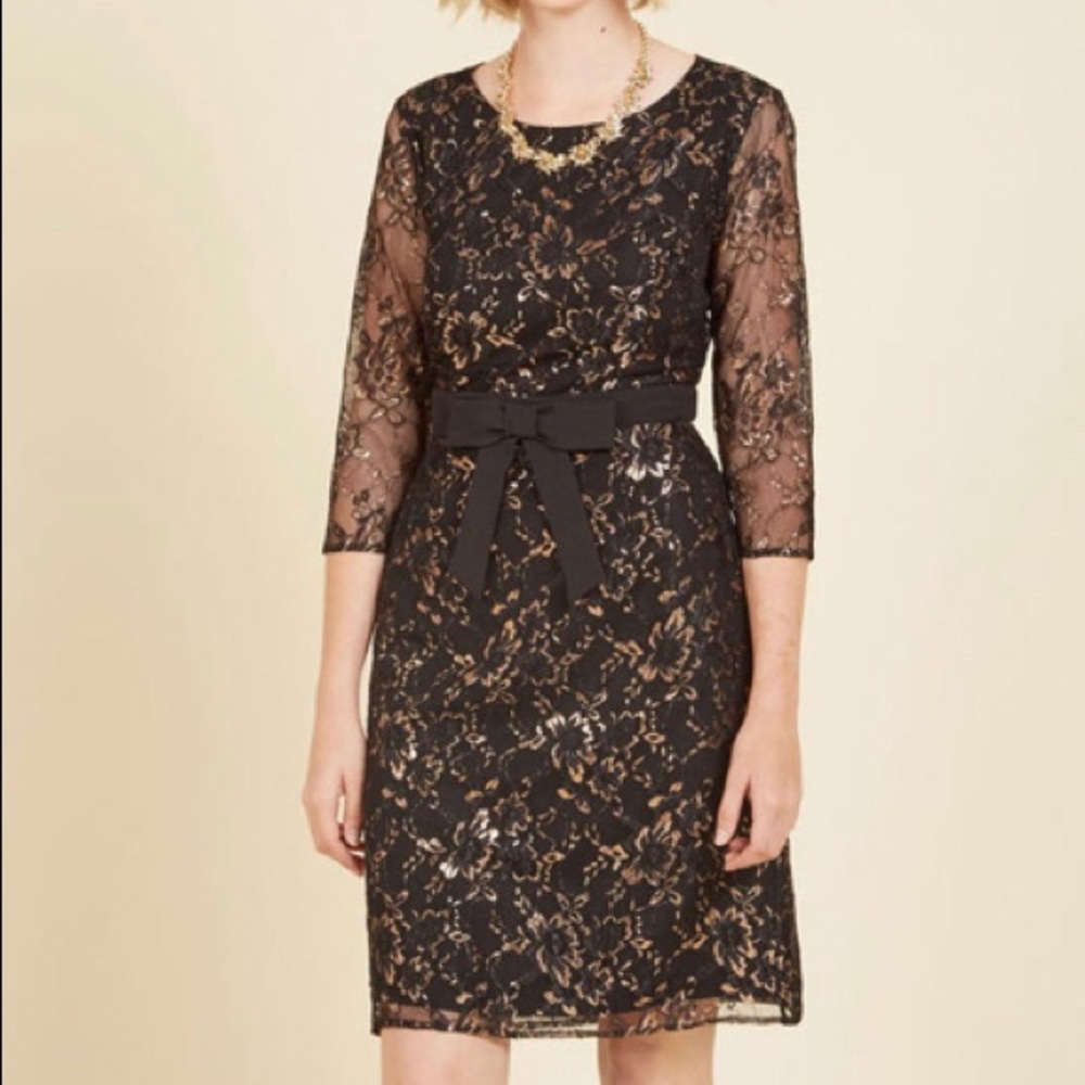 Modcloth - Defined to Refine Black Lace Dress